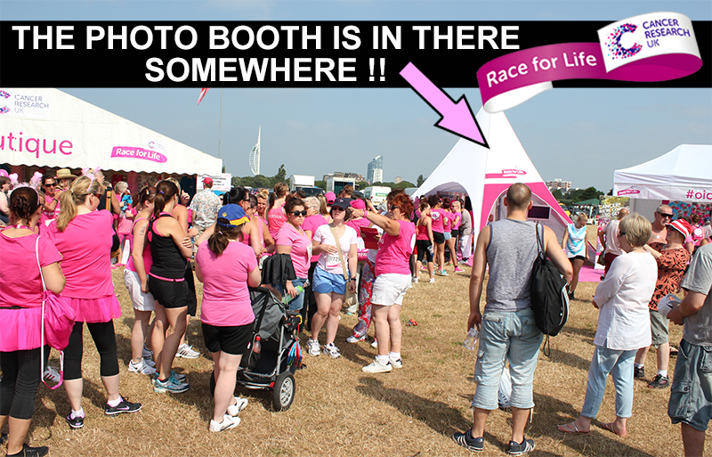 Cancer research photo booth hire